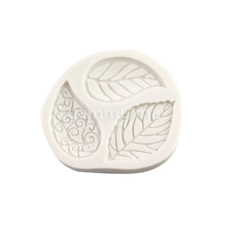 Moule Silicone 3 Feuilles Dentelle