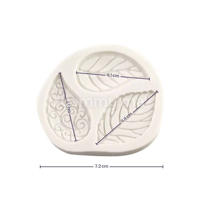 Moule Silicone 3 Feuilles Dentelle