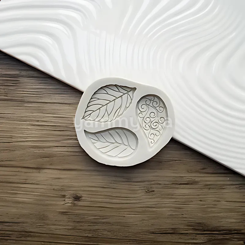Moule Silicone 3 Feuilles Dentelle