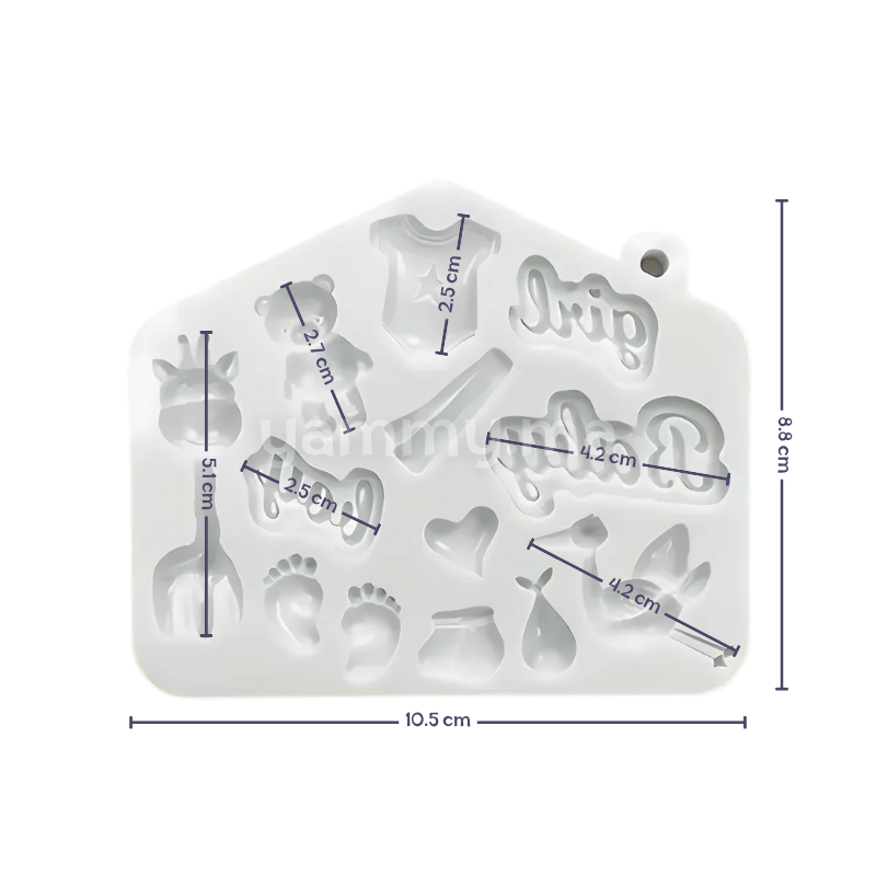 Moule Silicone Thème Baptême Baby Boy Girl