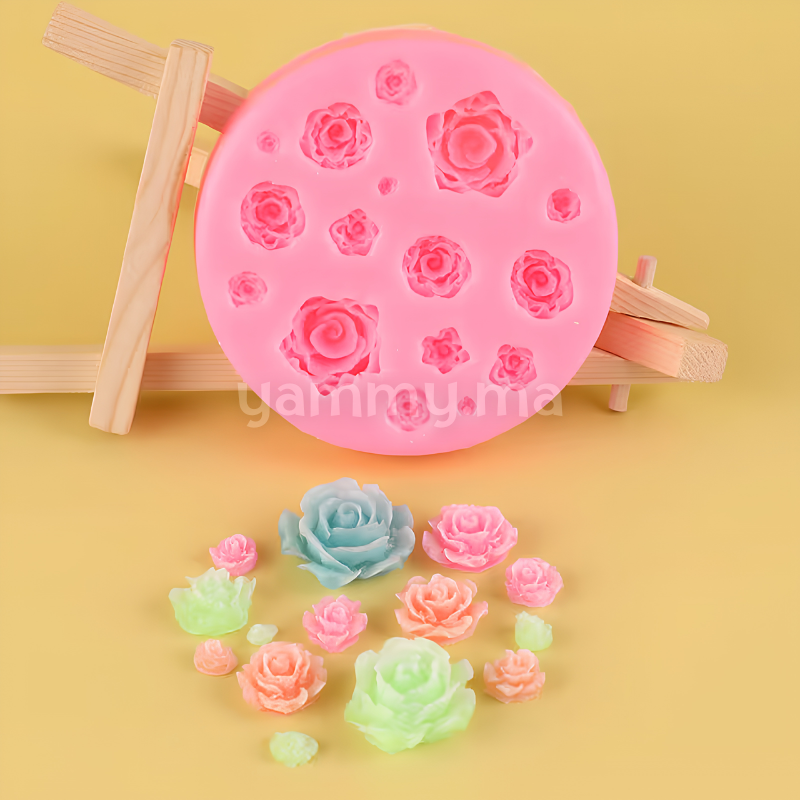 Moule Silicone 16 Roses