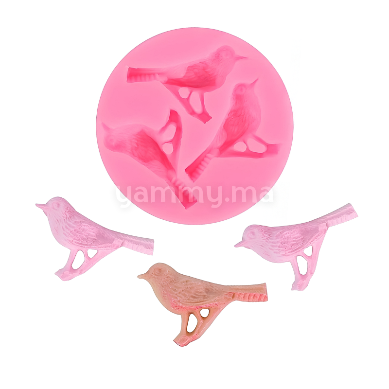 Moule Silicone 3 Oiseaux