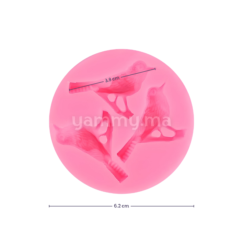 Moule Silicone 3 Oiseaux