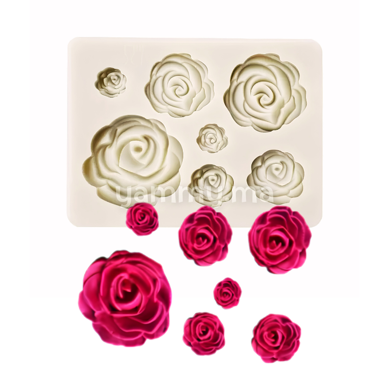 Moule Silicone 7 Roses