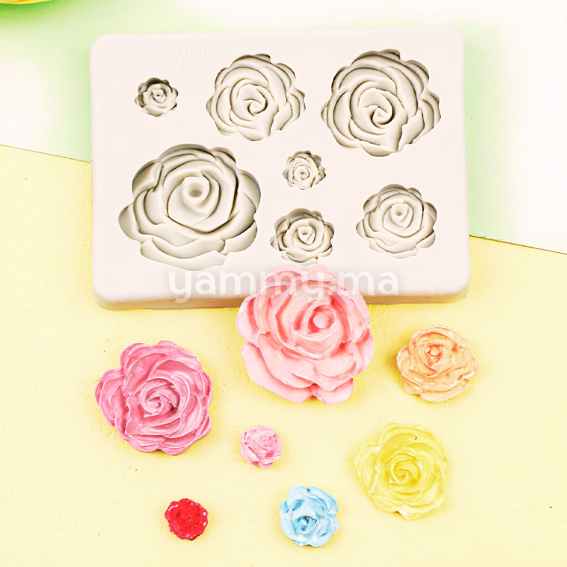 Moule Silicone 7 Roses