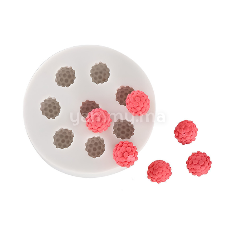 Moule Silicone 8 Framboises
