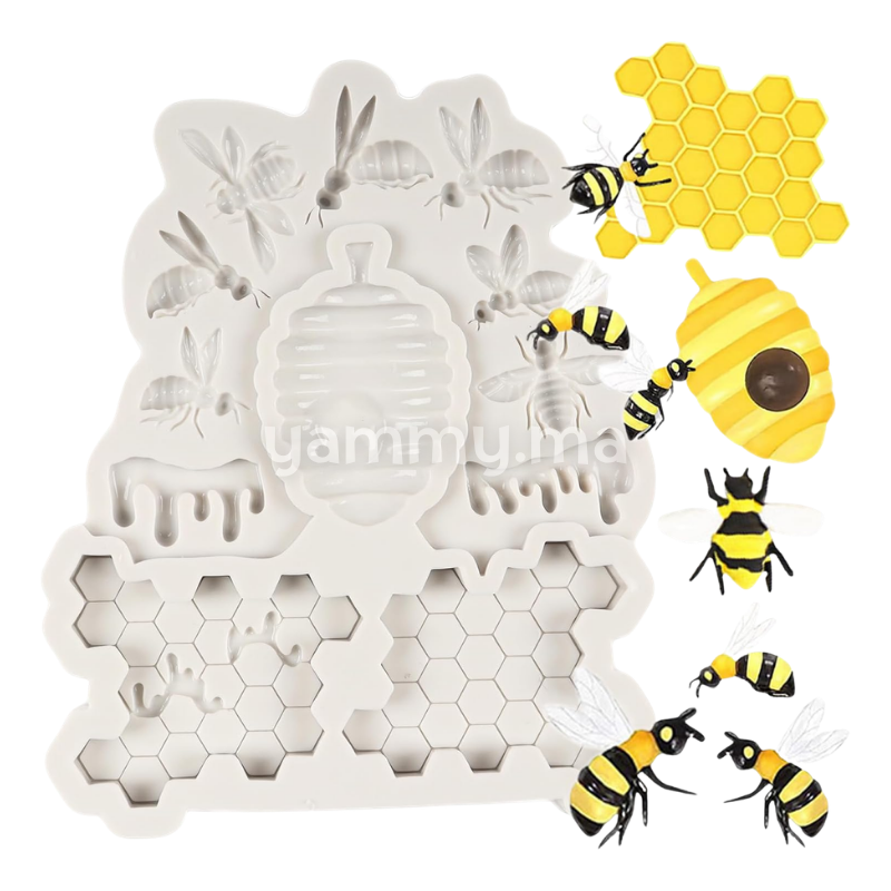 Moule Silicone Abeilles et Miel