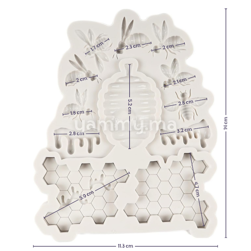 Moule Silicone Abeilles et Miel