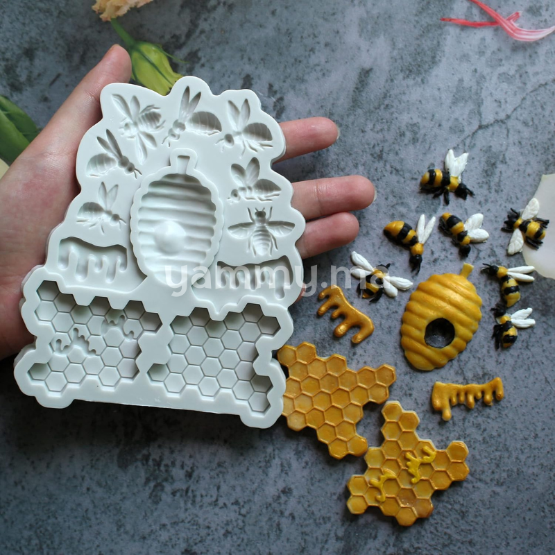 Moule Silicone Abeilles et Miel