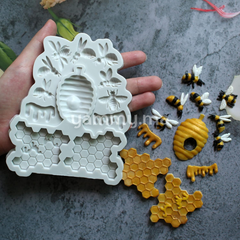 Moule Silicone Abeilles et Miel