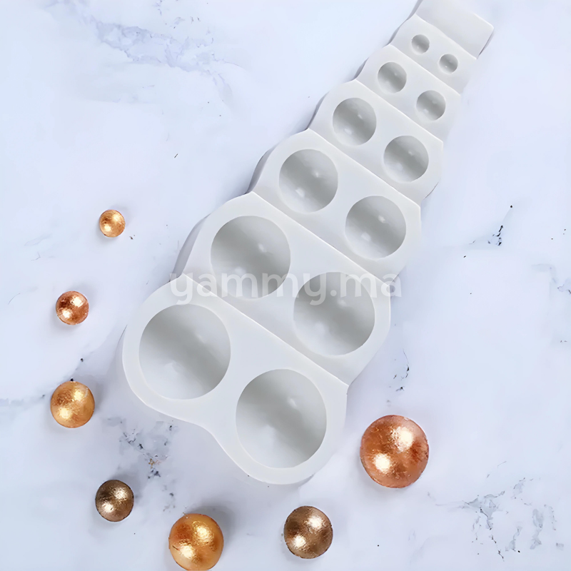 Moule Silicone 12 Demi-Sphères