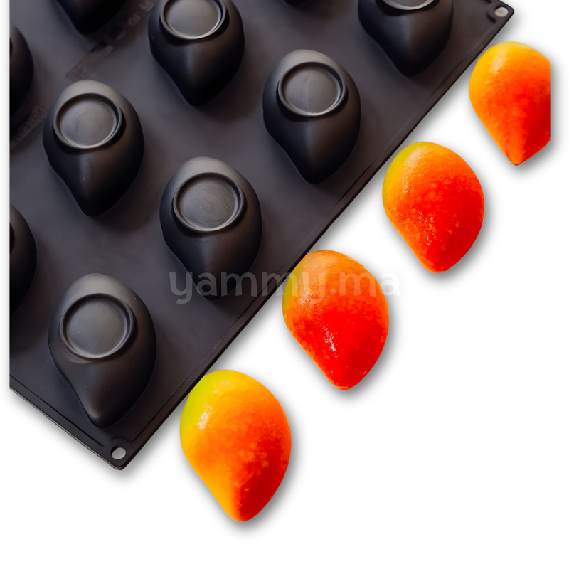 Moule Silicone Mangue 9 x H 3.5 cm (x12) "PX43104" - Pavoni