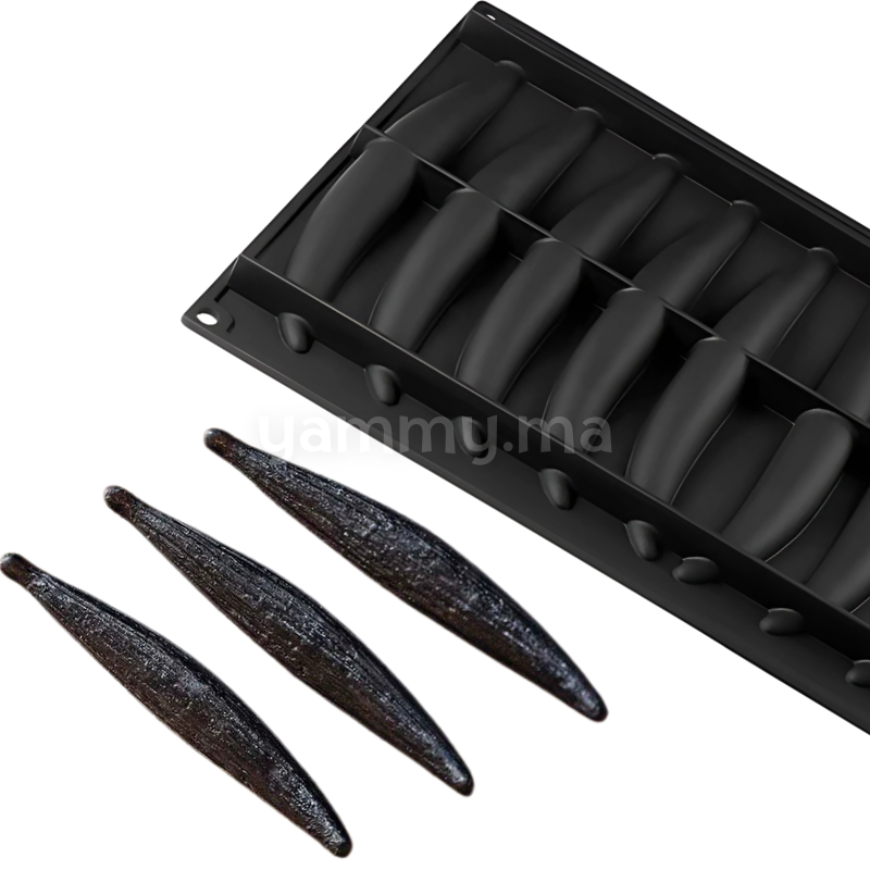 Moule Silicone Gousse de Vanille (x10) "PX43105" Pavoflex 30x40cm - Pavoni