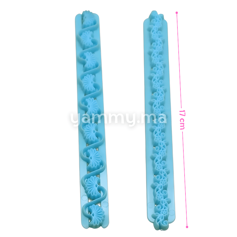 SET. 2 Embosseur Guirland de Fleurs pour Pâte à Sucre M5