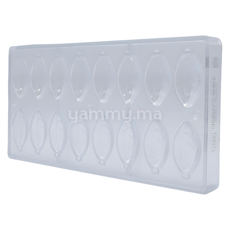 Moule Chocolat en Polycarbonate Fève de Cacao Facette "CW12000" - Chocolate World