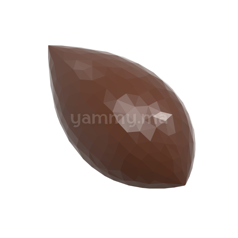 Moule à Chocolat en Polycarbonate Quenelle Facette "CW12063" 7.5gr - Chocolate World