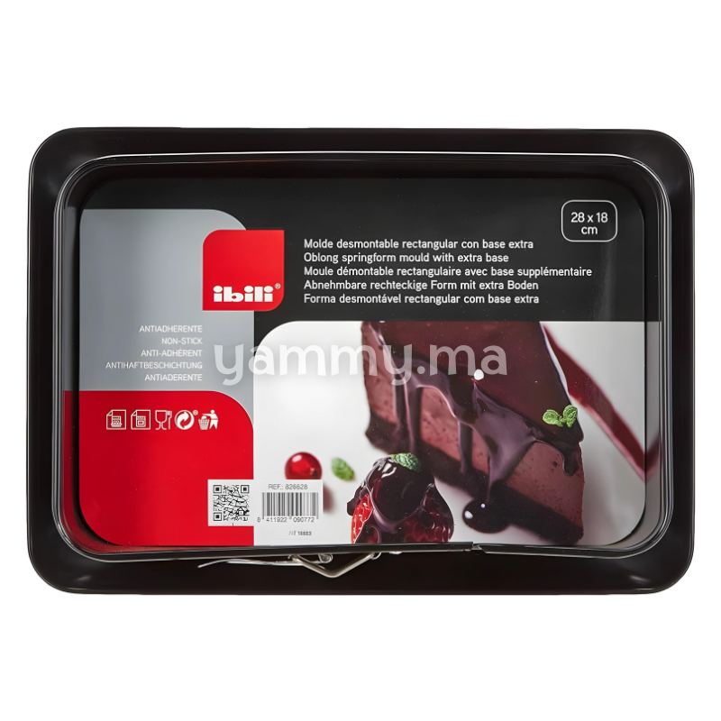 Moule Démontable Rectangulaire Base Extra Moka 28 x 18 cm - Ibili