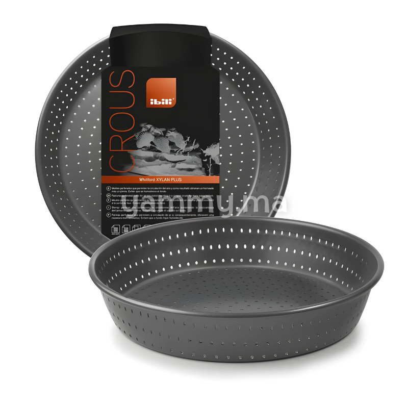 Moule Rond Haut Perforé "Crous" 26 cm - Ibili 835426