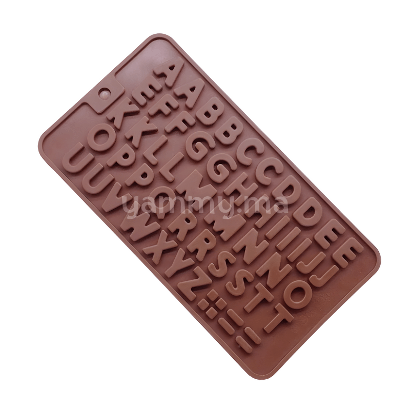 Moule cube à chocolat en silicone - 26 lettres de l'alphabet en majusc –
