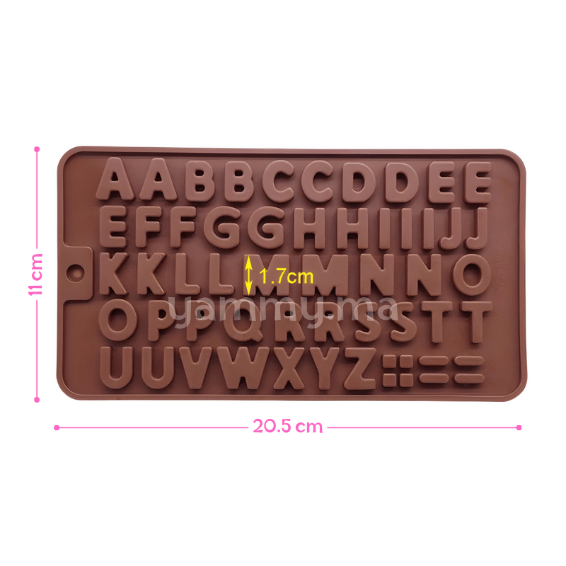 Moule Silicone Mini Alphabet à Chocolat