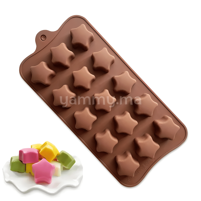 Moule Silicone à Chocolat 15 Etoiles