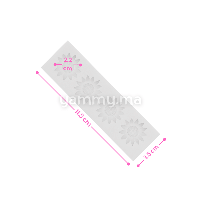 Moule Silicone 4 Fleurs M1