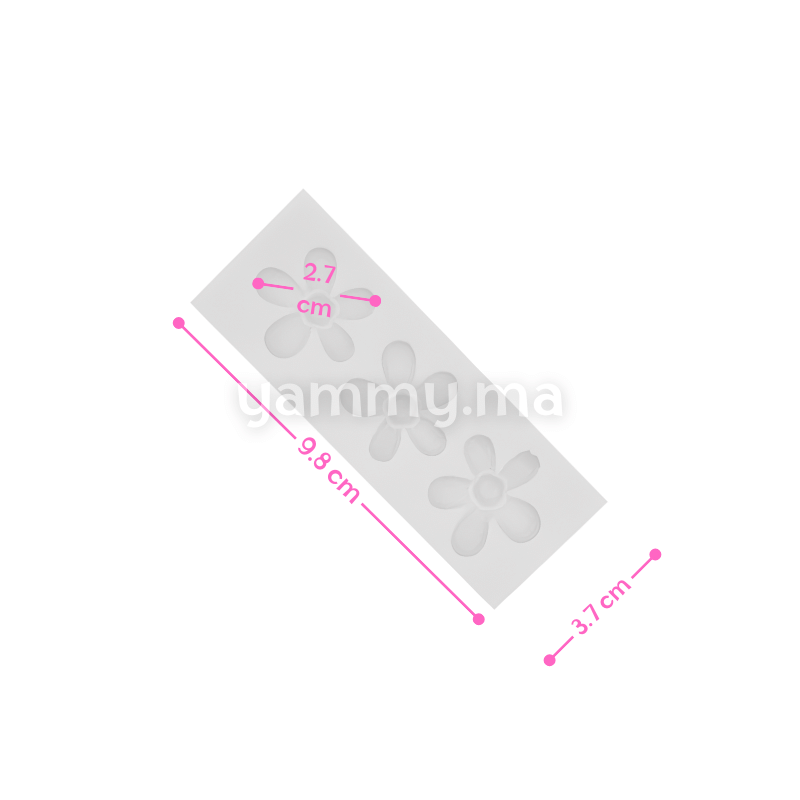 Moule Silicone 4 Fleurs M3