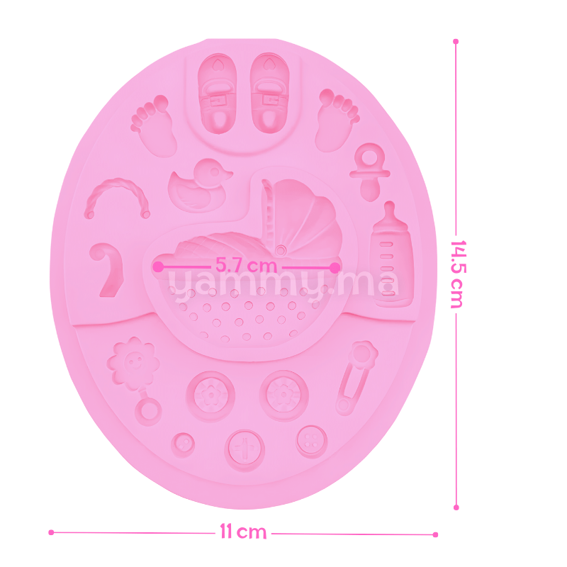 Moule Silicone Thème Baptême