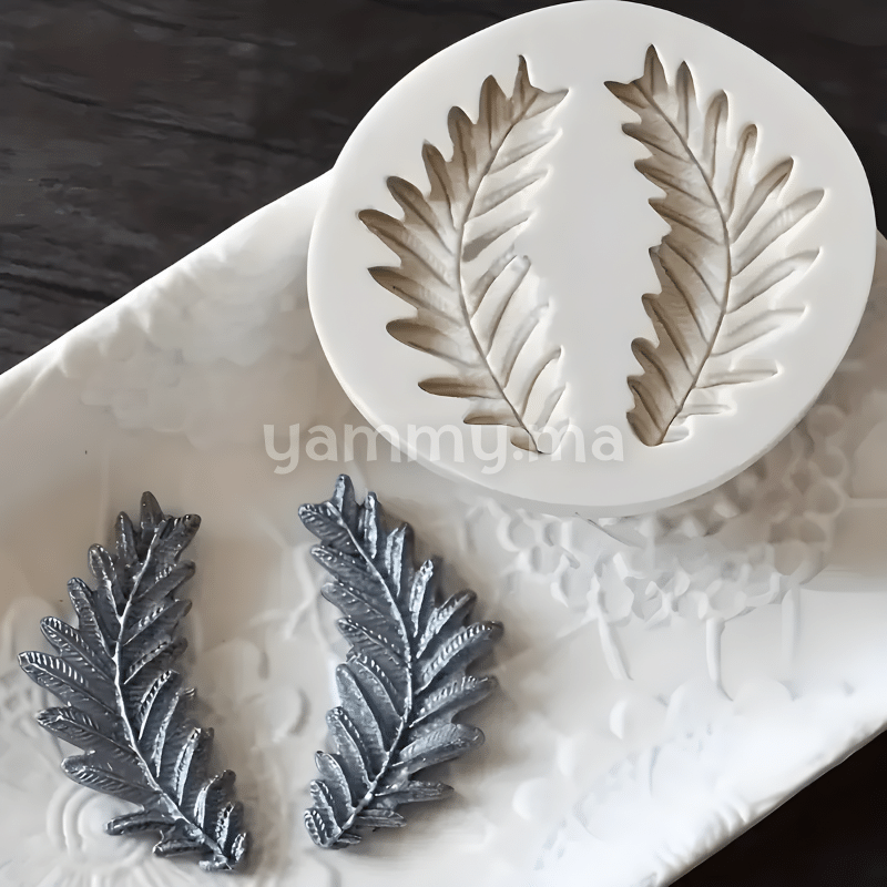 Moule Silicone 2 Branches d'Olive feuille pate a sucre