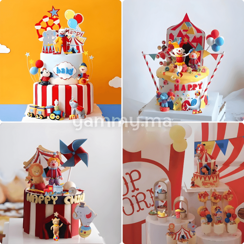 Moules Silicone Thème Clown et Cirque