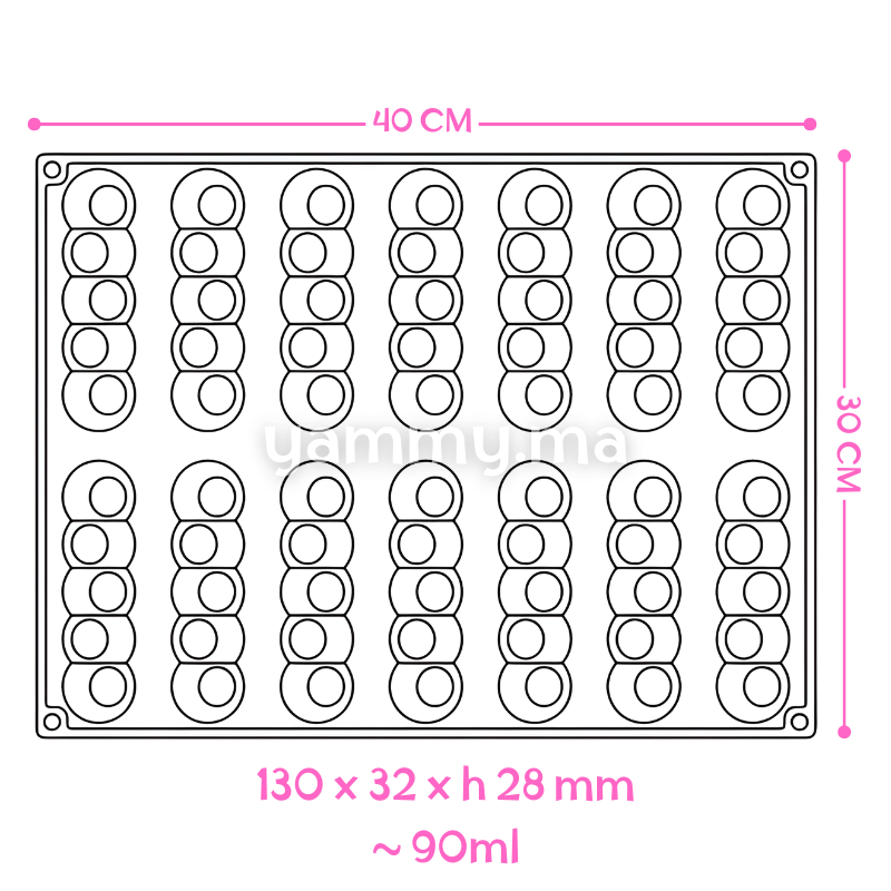 Moule Silicone Pelota "PX4352" 30x40cm - Pavoni