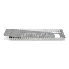 Moule à Tarte Rectangulaire Perforée Fond Amovible Silver-Top - Patisse 03582