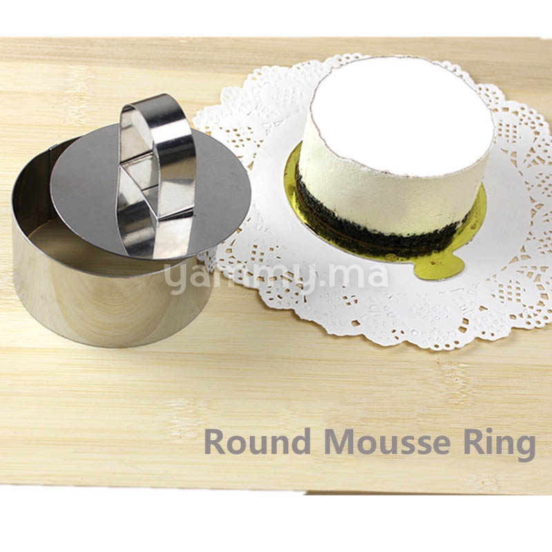 SET. 2 Moule en Inox a Mousse Individuel Rond