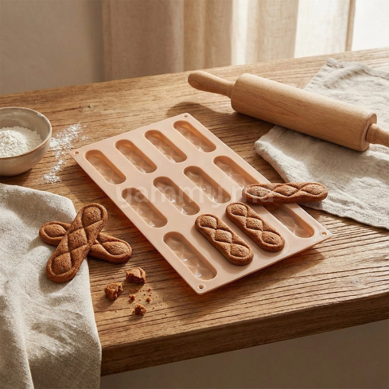 Moule Silicone Éclair Sisma 8.3 x 2.2 cm (x12)