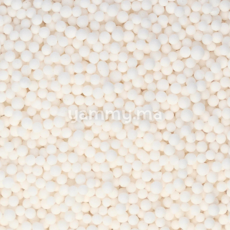 Nonpareils Blanc Micro Perles 1 mm 140 gr - Marone