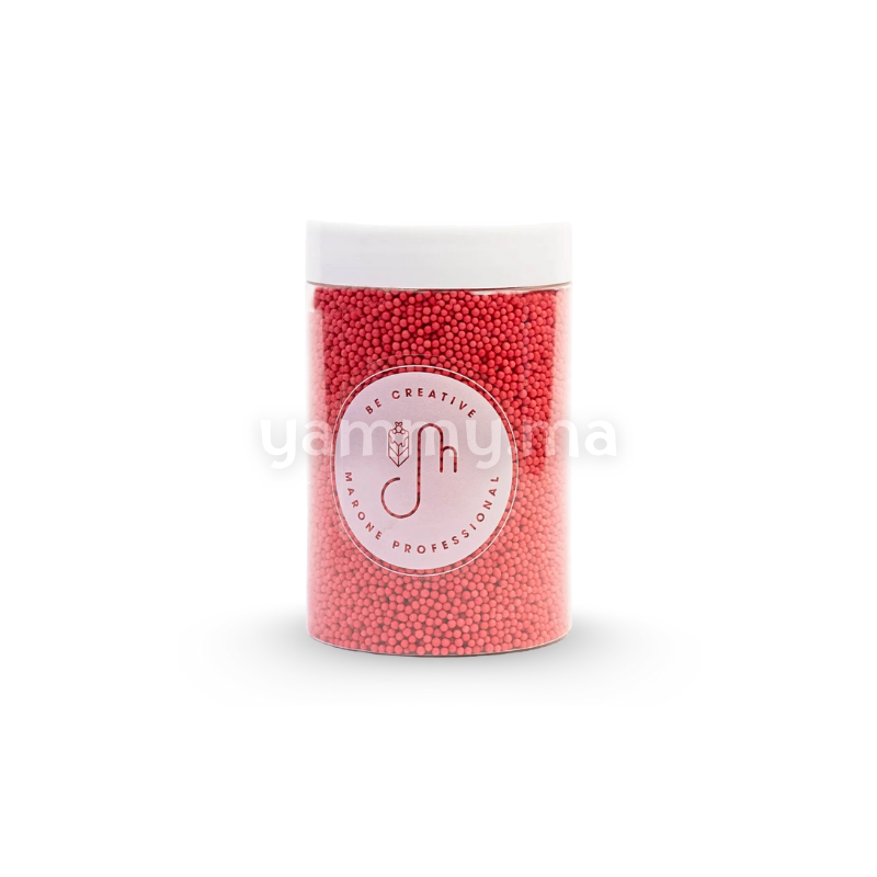 Nonpareils & Micro Perles Rouge Ø 1 mm 140 gr - Marone