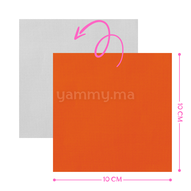 Emballage Pour Bonbons Orange 100 feuilles 10 x 10 Cm