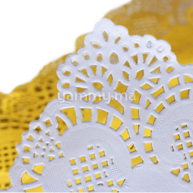 Papier Dentelle Or Rectangulaire 25x34.5 cm 12 PCs