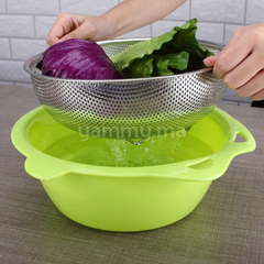passoire basse en inox sur pied Ø 28,5 cm