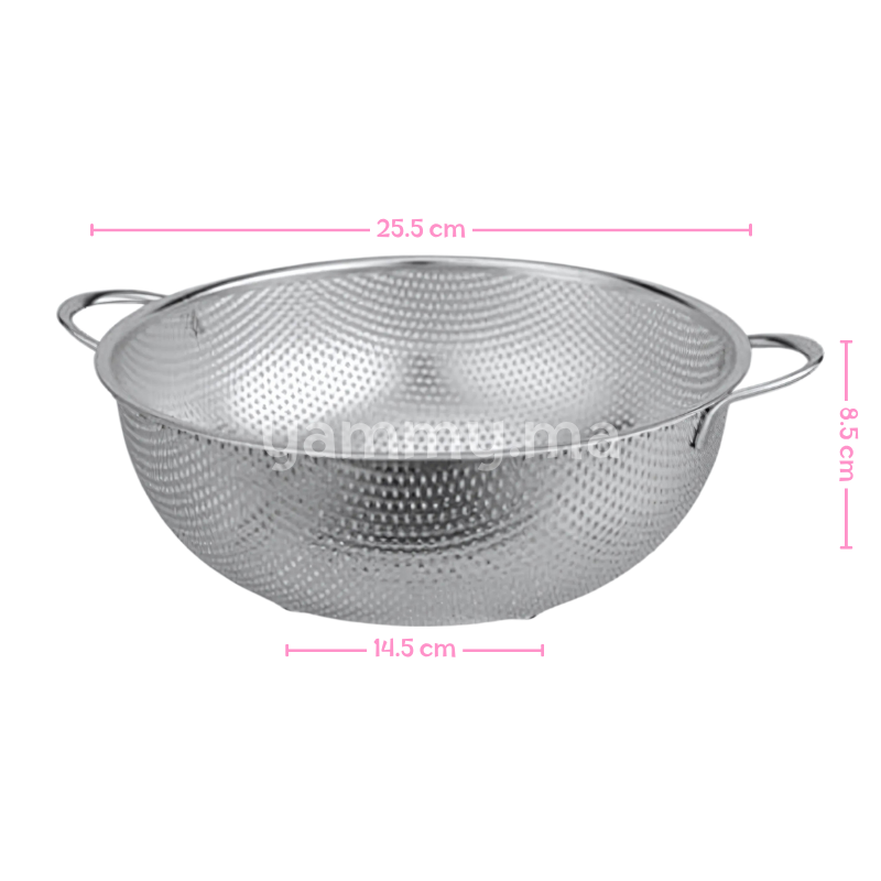 passoire basse en inox sur pied Ø 25,5 cm