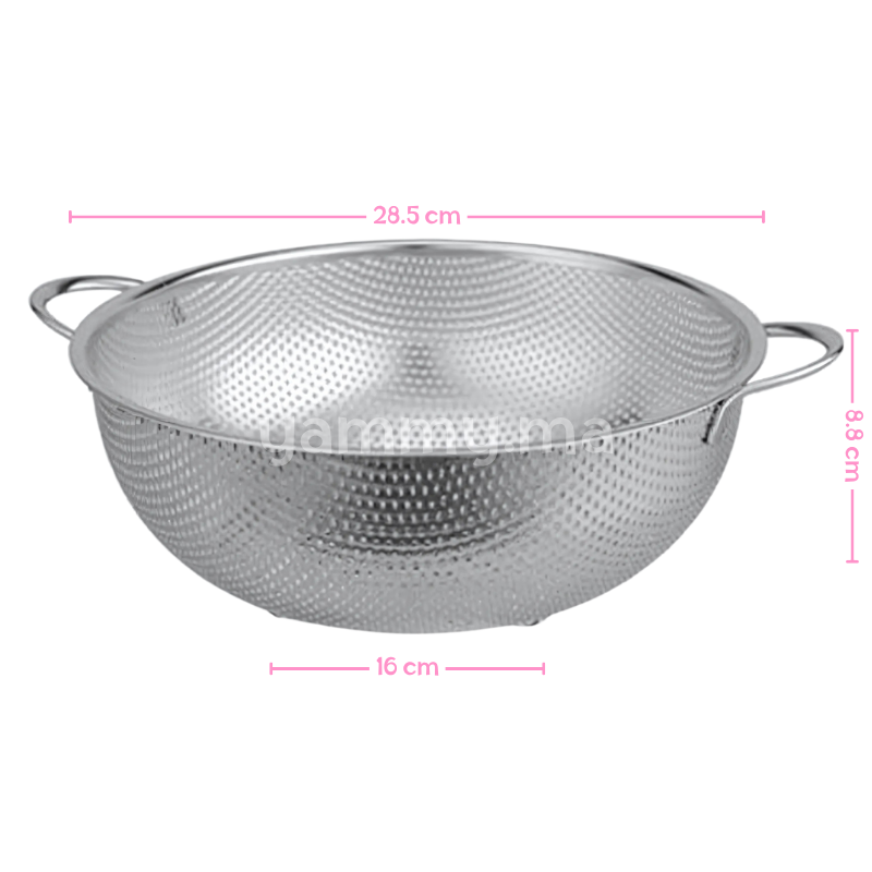 passoire basse en inox sur pied Ø 28,5 cm