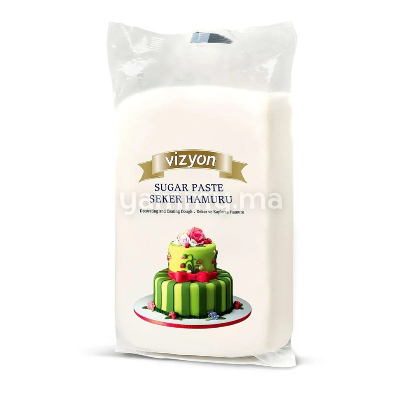Pâte à Sucre Blanche "Vizyon" 1 kg - Polen Food