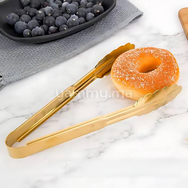 Pince de Service en Inox Doré 29 cm