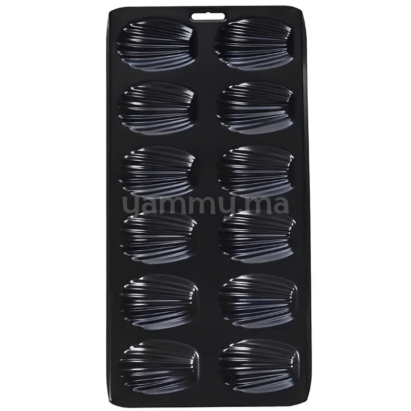 Moule Anti-Adhésif à 12 Madeleines Noir 40 cm - Lacor