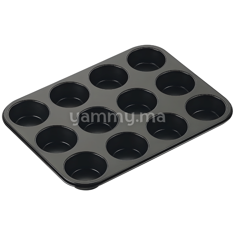Moule Anti Adhésif à 12 Muffins Cupcakes "Moka" 35CM - Ibili 820501