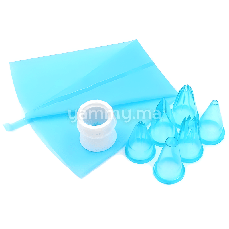 Poche à Decorer en Silicone + 6 Douilles