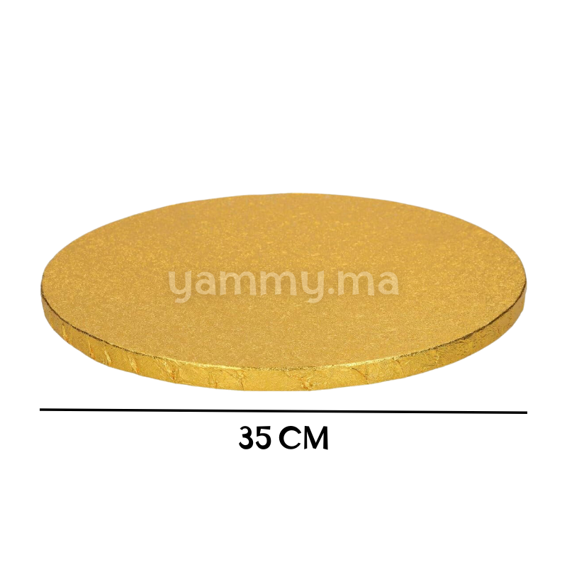 Présentoir et Support Gâteau Cake Board Rond Ø 35 cm OR