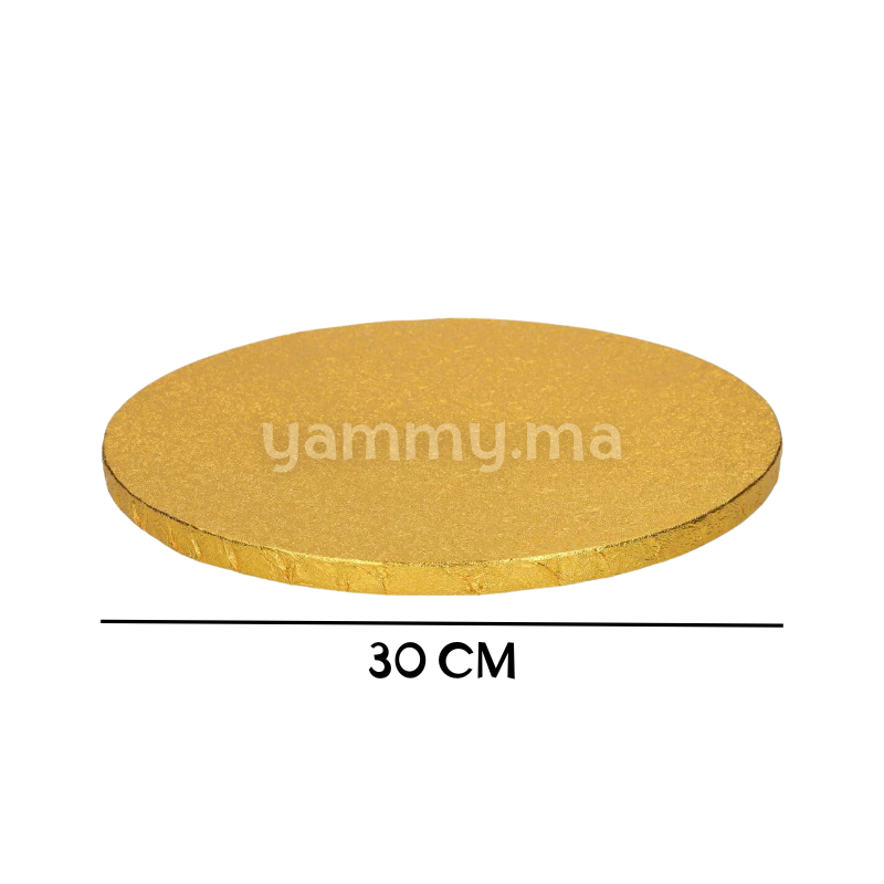Présentoir et Support Gâteau Cake Board Rond Ø 30 cm OR
