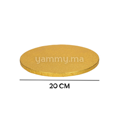 Support Gâteau Cake Board Rond Ø 20 cm OR