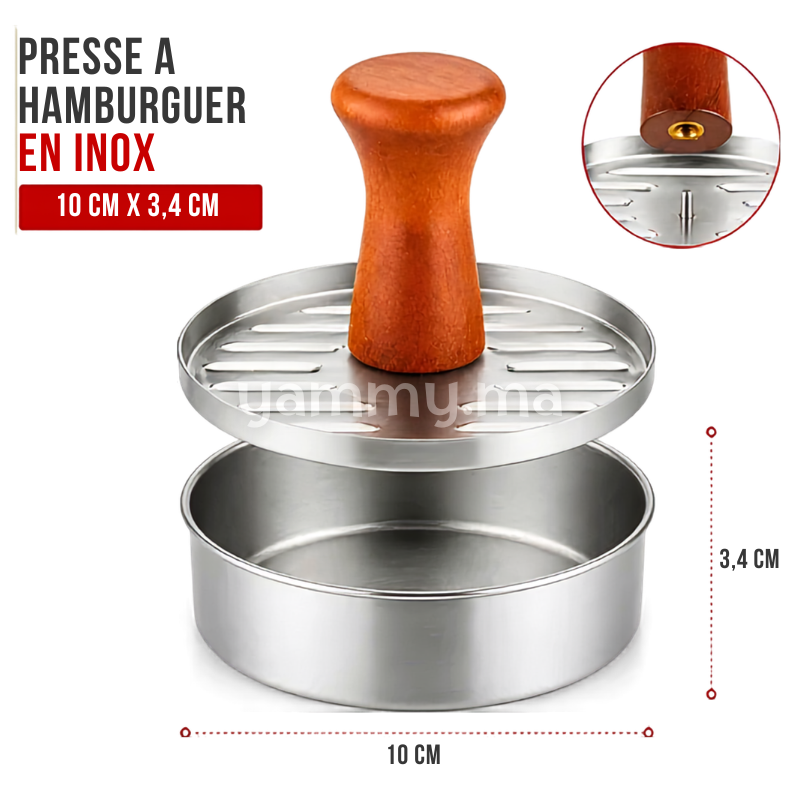 Presse à Hamburger en Inox Ø 10 cm